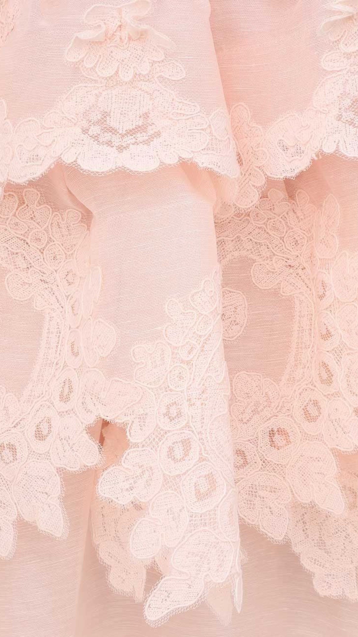 Pembe Dantelli Maksi Elbise