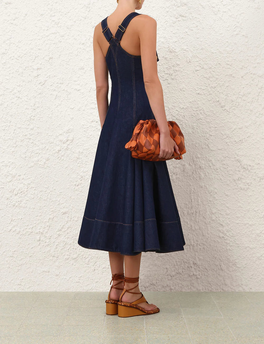 Denim Midi Elbise Premium Edition