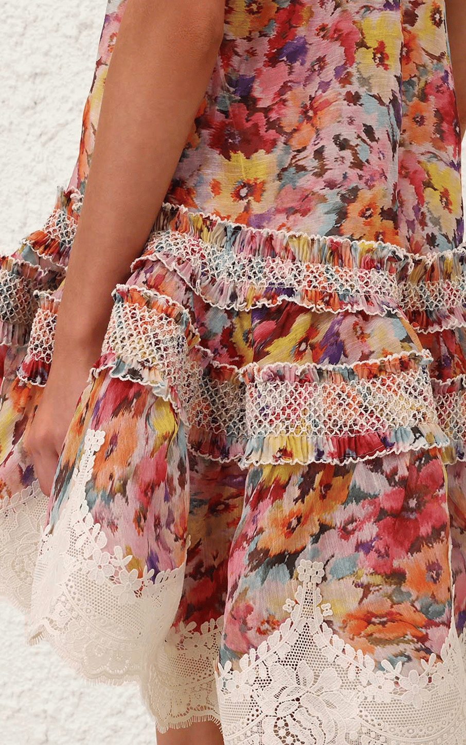 Premium Edition Çiçek Desenli Mini Elbise