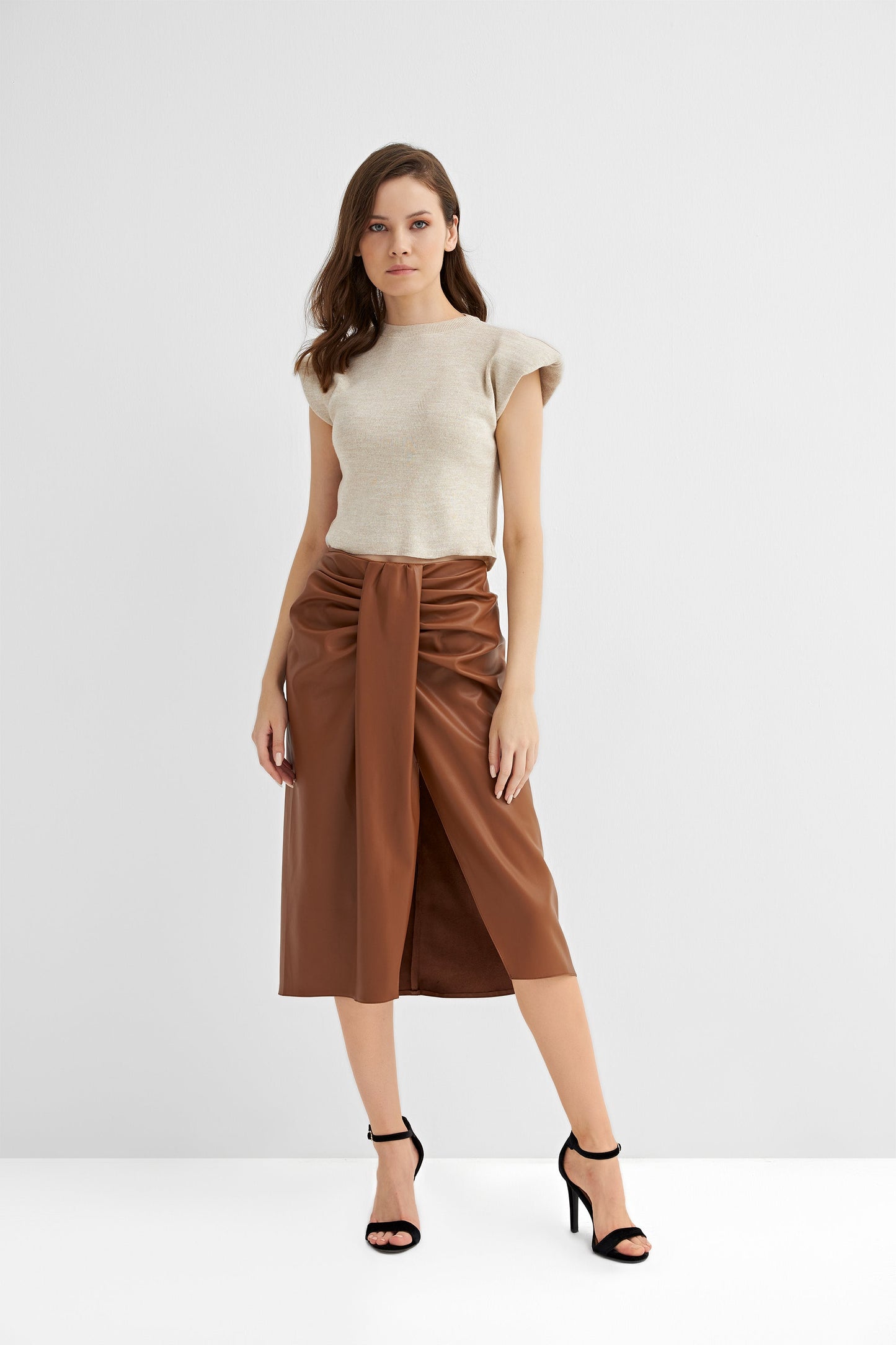 Faux Leather Skirt